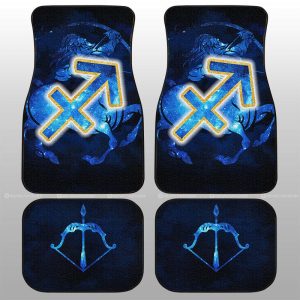 Sagittarius Car Floor Mats Custom Name Zodiac Car Accessories