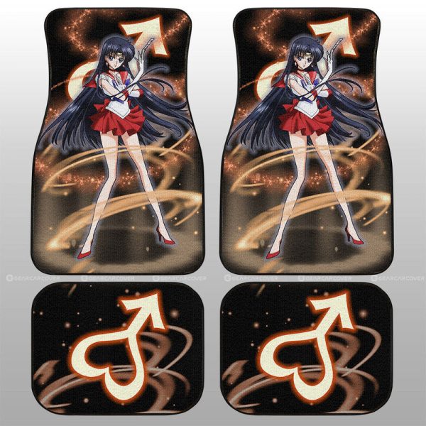 Sailor Mars Car Floor Mats Custom Sailor Moon Anime Car Accessories