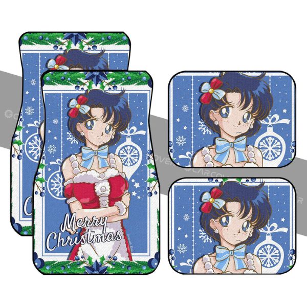 Sailor Mercury Car Floor Mats Custom Christmas Sailor Moon Anime Car Accessories