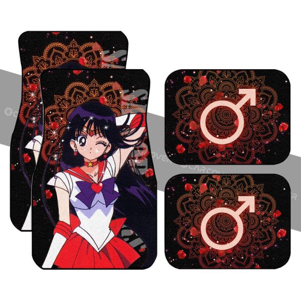 Sailor Moon Car Floor Mats Custom Sailor Mars Anime Car Accessories