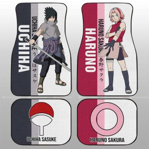 Sakura And Sasuke Car Floor Mats Custom Car Accessories For Fans