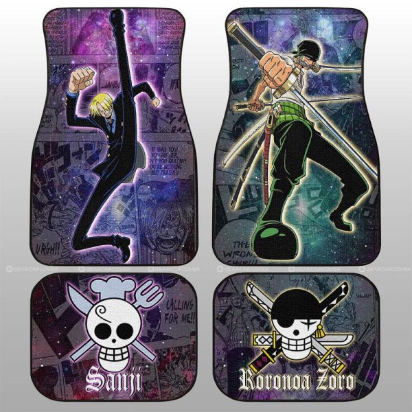 Sanji And Zoro Car Floor Mats Custom Car Accessories Manga Galaxy Style