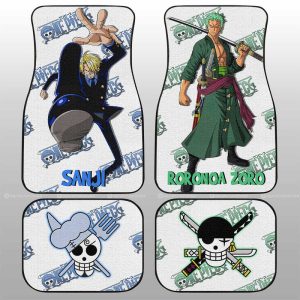 Sanji And Zoro Car Floor Mats Custom One Piece Anime