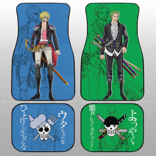 Sanji And Zoro Film Red Car Floor Mats Custom Car Accessories