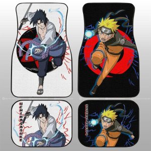 Sasuke And Car Floor Mats Custom For Anime Fans