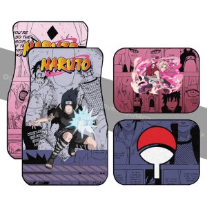 Sasuke And Sakura Car Floor Mats Custom Anime Car Interior Accessories