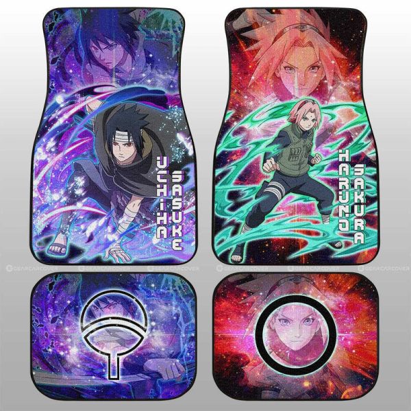 Sasuke And Sakura Car Floor Mats Custom Characters Car Accessories