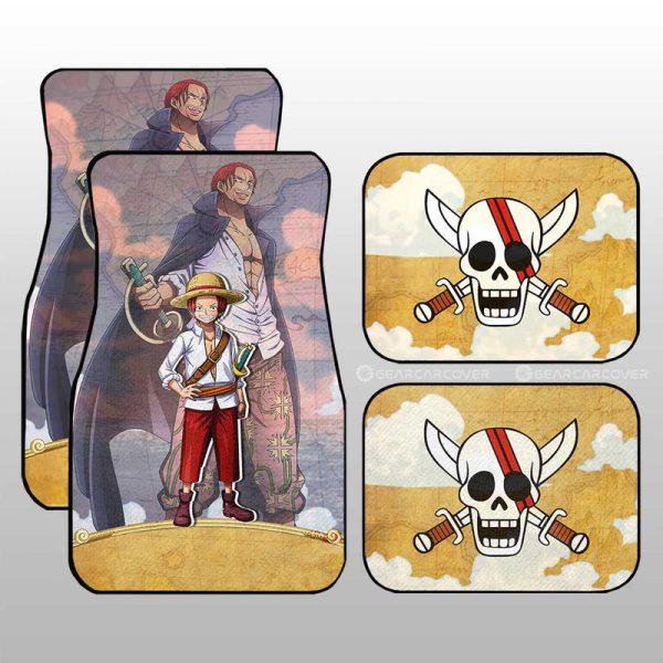 Shanks Car Floor Mats Custom One Piece Map Anime Car Accessories