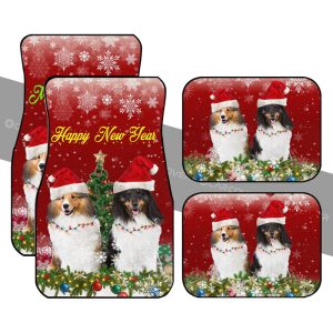 Shetland Sheepdogs Car Floor Mats Custom Animal Car Accessories Christmas Decorations