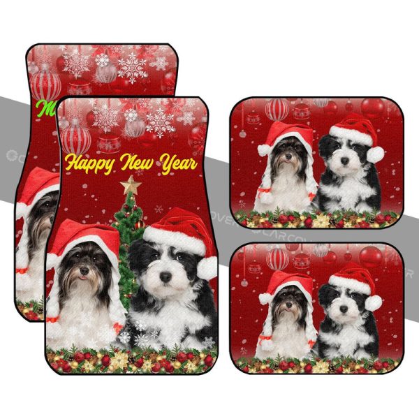 Shih Tzu Christmas Car Floor Mats Custom Car Accessories For Dog Lovers