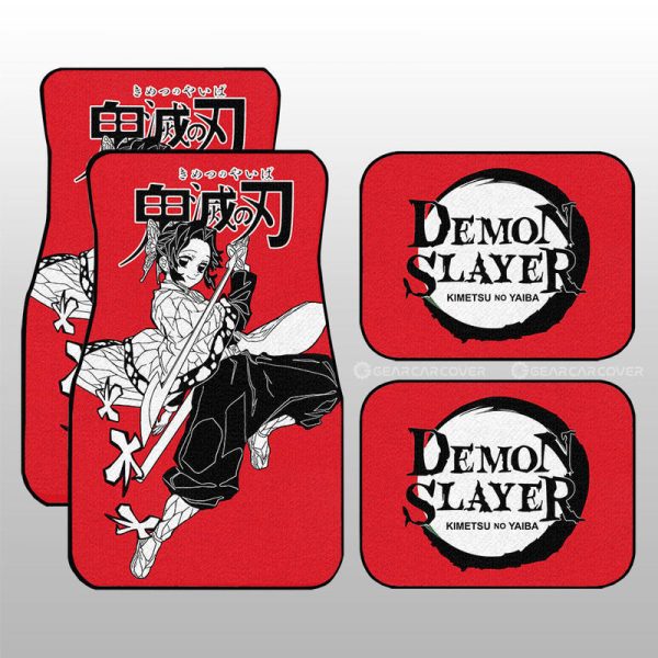 Shinobu Kocho Car Floor Mats Custom Demon Slayer Anime Car Accessories Manga Style For Fans