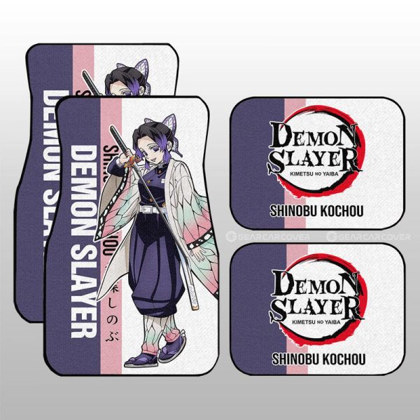 Shinobu Kochou Car Floor Mats Custom Demon Slayer Car Accessories For Anime Fans