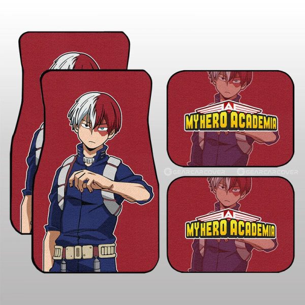 Shoto Todoroki Car Floor Mats Custom My Hero Academia Anime