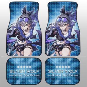 Silver Wolf Car Floor Mats Custom Honkai Star Rail Car Accessories