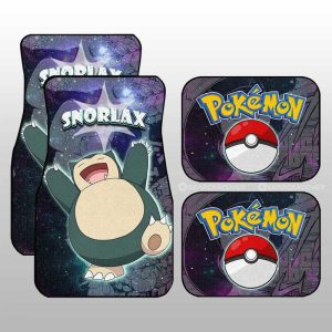 Snorlax Car Floor Mats Custom Anime Galaxy Manga Style