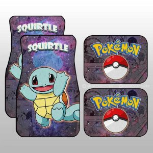 Squirtle Car Floor Mats Custom Anime Galaxy Manga Style