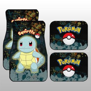 Squirtle Car Floor Mats Custom Tie Dye Style Anime Car Accessories