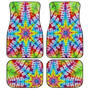 Star Tie Dye Car Floor Mats Custom Hippie Car Accessories Gifts