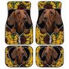 Sunflower Brown Dachshund Car Floor Mats Idea Car Accessories For Dachshund Owners