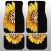 Sunflower Car Floor Mats Custom Personalized Name Car Accessories