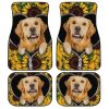 Sunflower Golden Retriever Car Floor Mats Gift Idea For Golden Retriever Owners