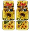 Sunflower Heifer Car Floor Mats Custom Animal Farm Car Accessories