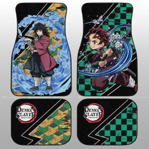 Tanjiro And Giyuu Car Floor Mats Custom Anime Demon Slayer Car Accessories