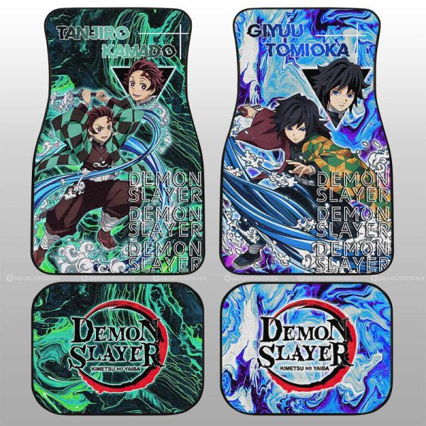 Tanjiro And Giyuu Car Floor Mats Custom Car Accessories