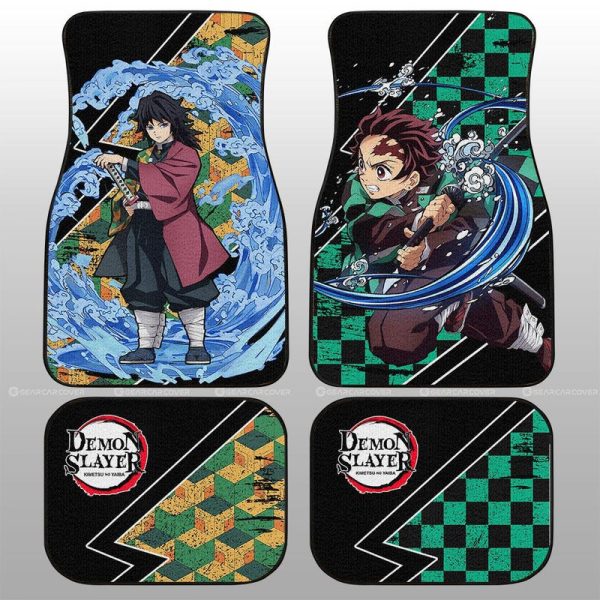 Tanjiro And Giyuu Car Floor Mats Custom Car Accessories