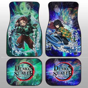 Tanjiro And Giyuu Car Floor Mats Custom Characters Car Accessories