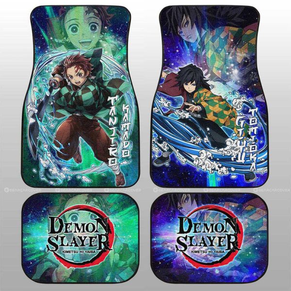 Tanjiro And Giyuu Car Floor Mats Custom Characters Car Accessories