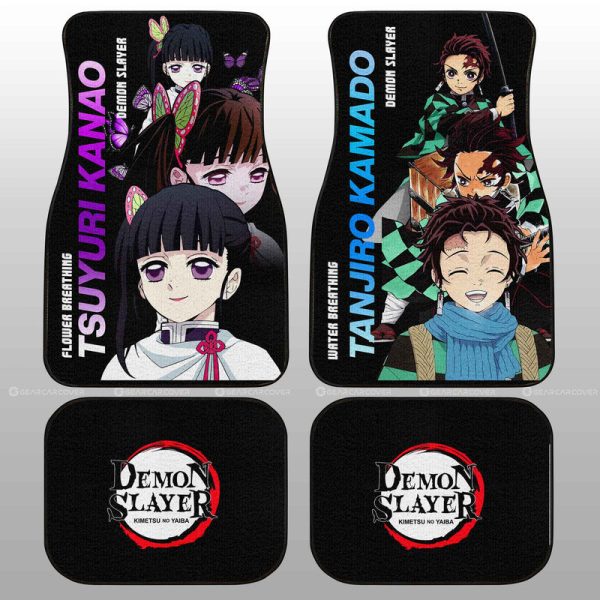 Tanjiro And Kanao Car Floor Mats Custom