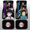 Tanjiro And Kanao Car Floor Mats Custom Demon Slayer Anime