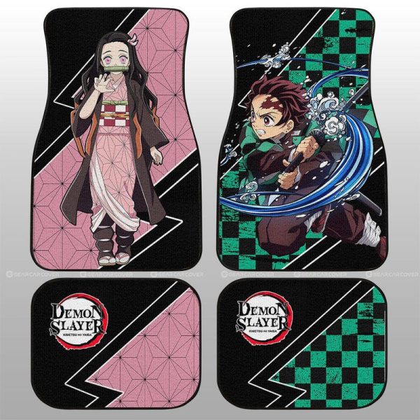 Tanjiro And Nezuko Car Floor Mats Custom Car Accessories