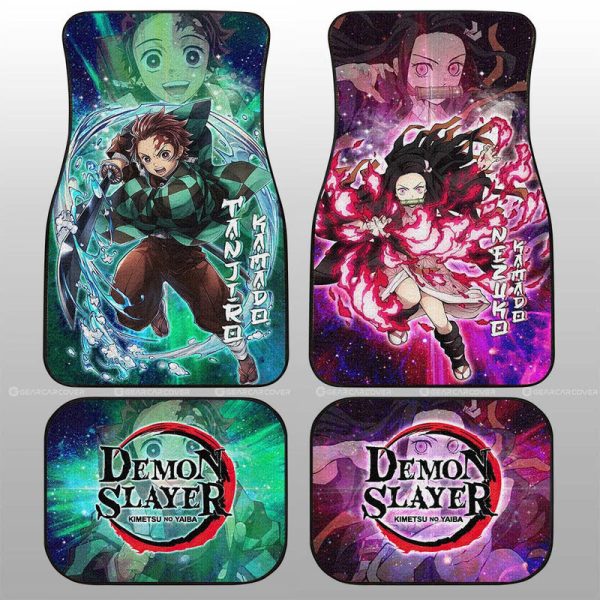 Tanjiro And Nezuko Car Floor Mats Custom Characters Car Accessories