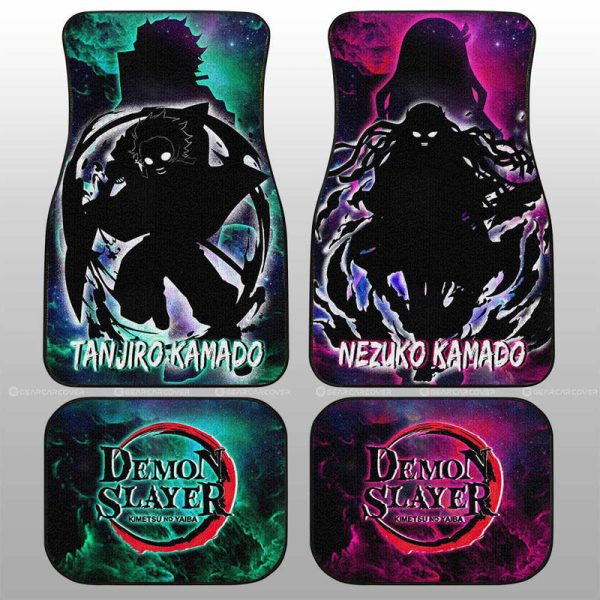 Tanjiro And Nezuko Car Floor Mats Custom Demon Slayer Anime