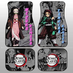 Tanjiro And Nezuko Car Floor Mats Custom Mix Mangas