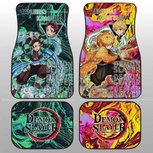 Tanjiro And Zenitsu Car Floor Mats Custom Car Accessories