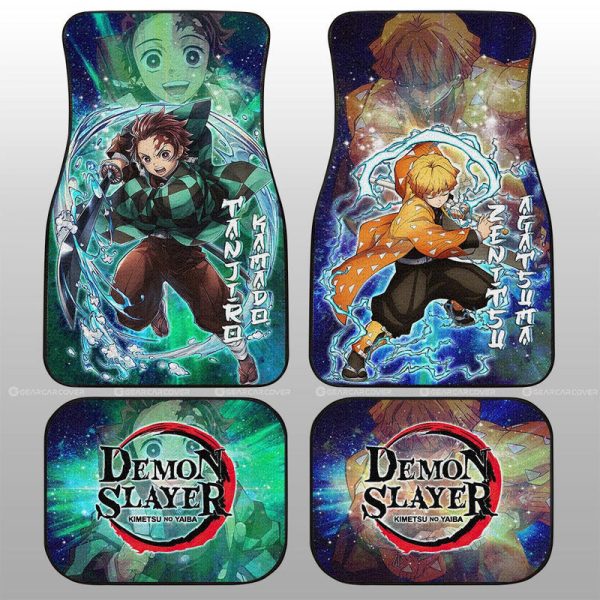 Tanjiro And Zenitsu Car Floor Mats Custom Characters Car Accessories