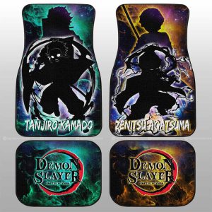 Tanjiro And Zenitsu Car Floor Mats Custom Demon Slayer Anime