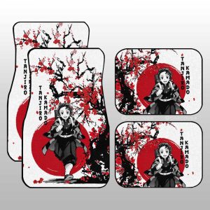 Tanjiro Car Floor Mats Custom Japan Style Anime Demon Slayer Car Accessories