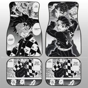 Tanjiro Car Floor Mats Custom Kimetsu No Yaiba Manga Car Accessories