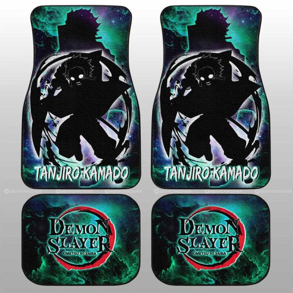 Tanjiro Kamado Car Floor Mats Custom Demon Slayer Anime Silhouette Style