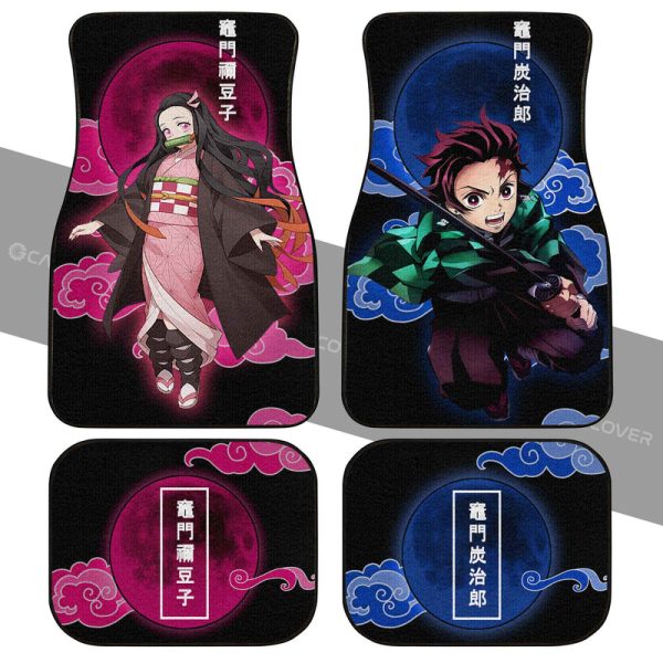 Tanjiro & Nezuko Car Floor Mats Custom Demon Slayer Anime Car Accessories