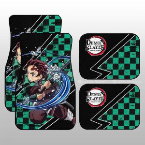 Tanjiro Water Car Floor Mats Custom Breathing Skill Car Accessories