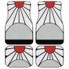 Tanjiro's Hanafuda Earrings Car Floor Mats Custom Demon Slayer Car Accessories