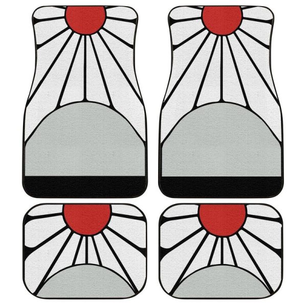 Tanjiro's Hanafuda Earrings Car Floor Mats Custom Demon Slayer Car Accessories