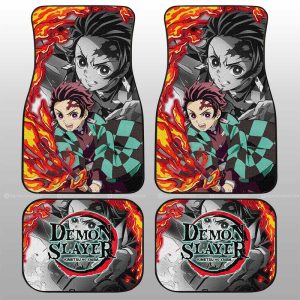 Tanjirou Kamado Car Floor Mats Custom Demon Slayer Anime Car Accessories