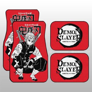 Tengen Uzui Car Floor Mats Custom Demon Slayer Anime Car Accessories Manga Style For Fans