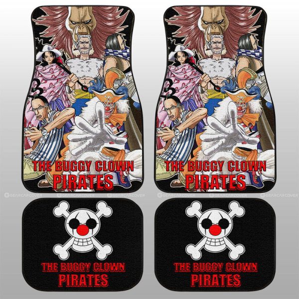 The Buggy Clown Pirates Car Floor Mats Custom One Piece Anime Car Accessories